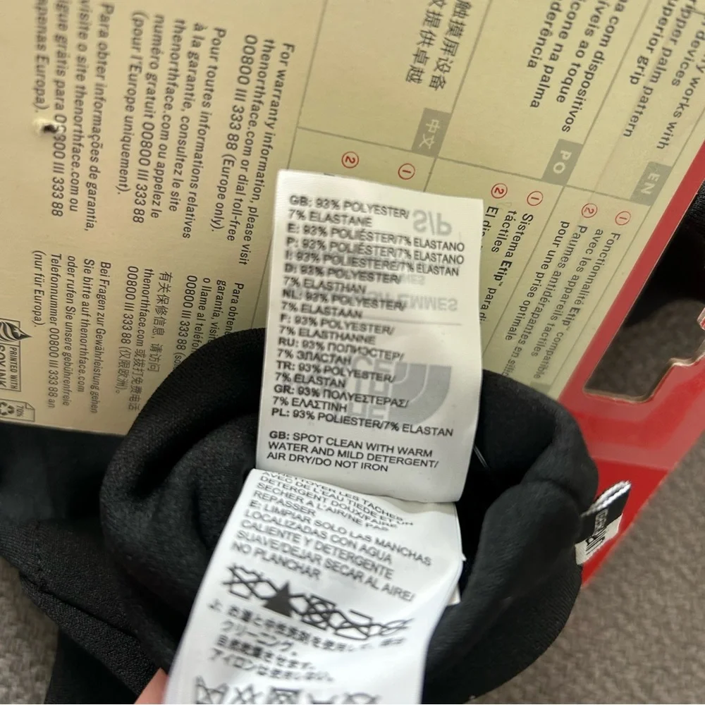 The North Face Women's Etip Recycled Gloves Black Small NWT Winter Ski Outdoor